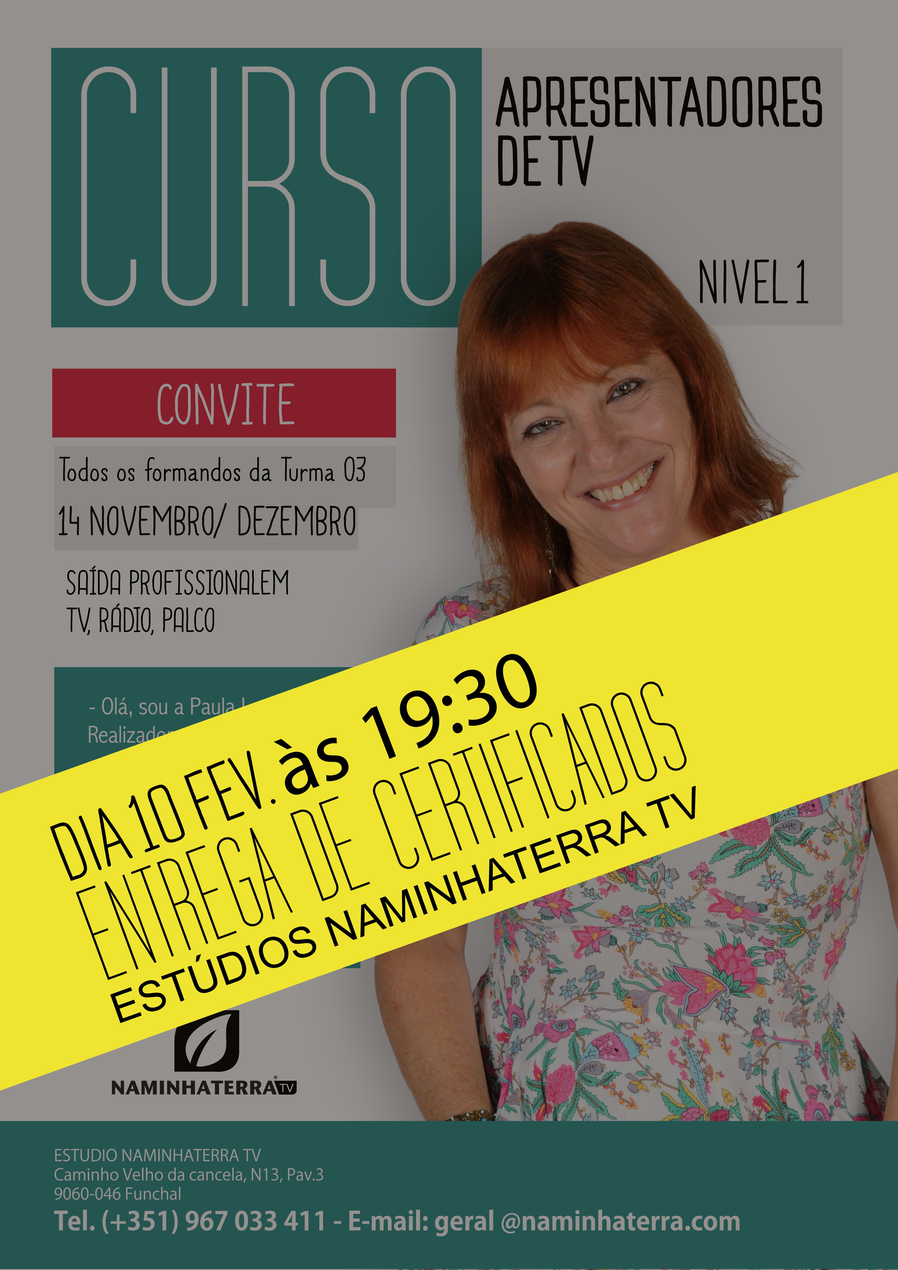 Entrega de Certificados - Cursos de Apresentador de TV Nivel I - Turma3